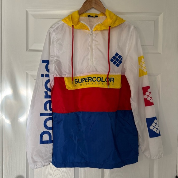 Polaroid super color zip pullovers wind breaker - Picture 2 of 9